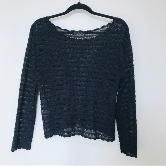 Brandy Melville Mesh Long sleeve Top - Picture 7 of 9